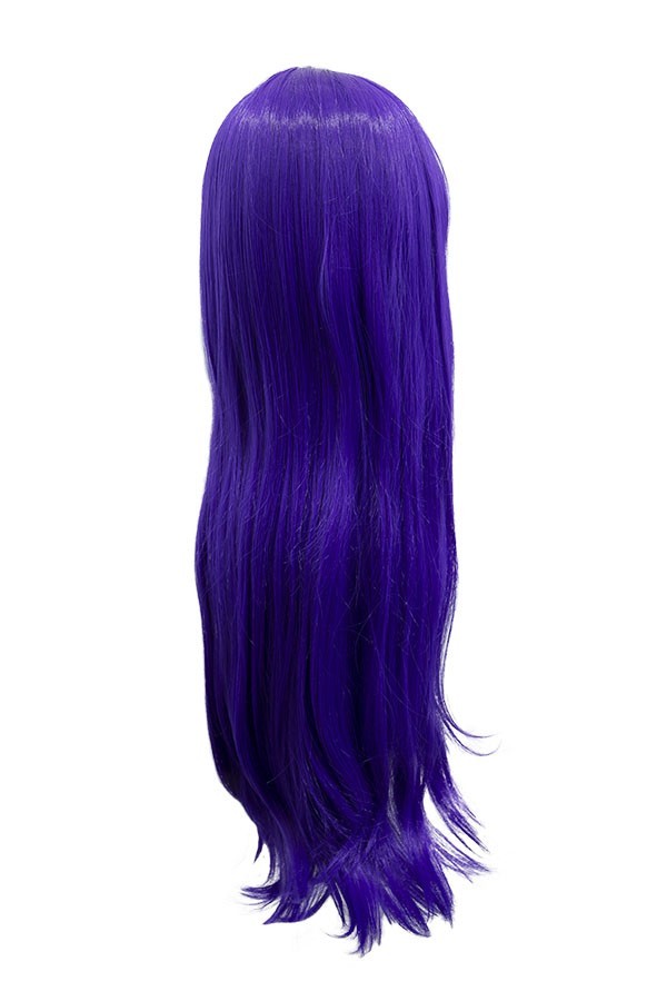 32'' Long Straight Long Bangs Indigo Purple Cosplay Wig 