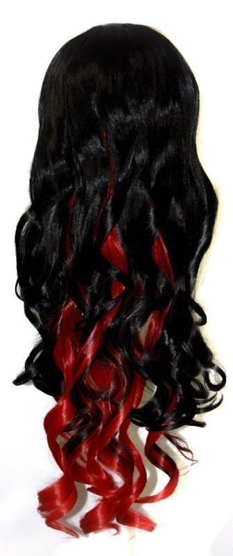 Nia - Natural Black and Scarlet Red