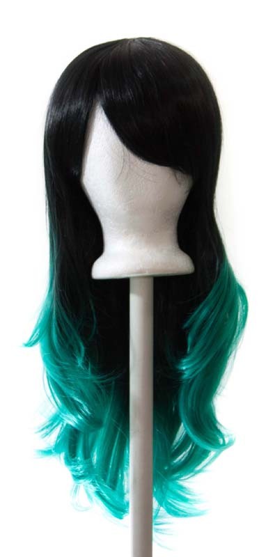 Hina - Natural Black Fade Seafoam Green