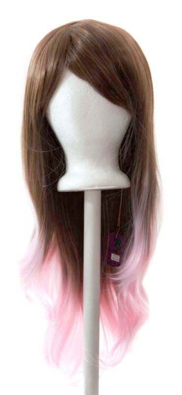 Hina - Auburn Brown Fade Cotton Candy Pink